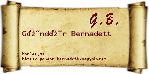 Göndör Bernadett névjegykártya
